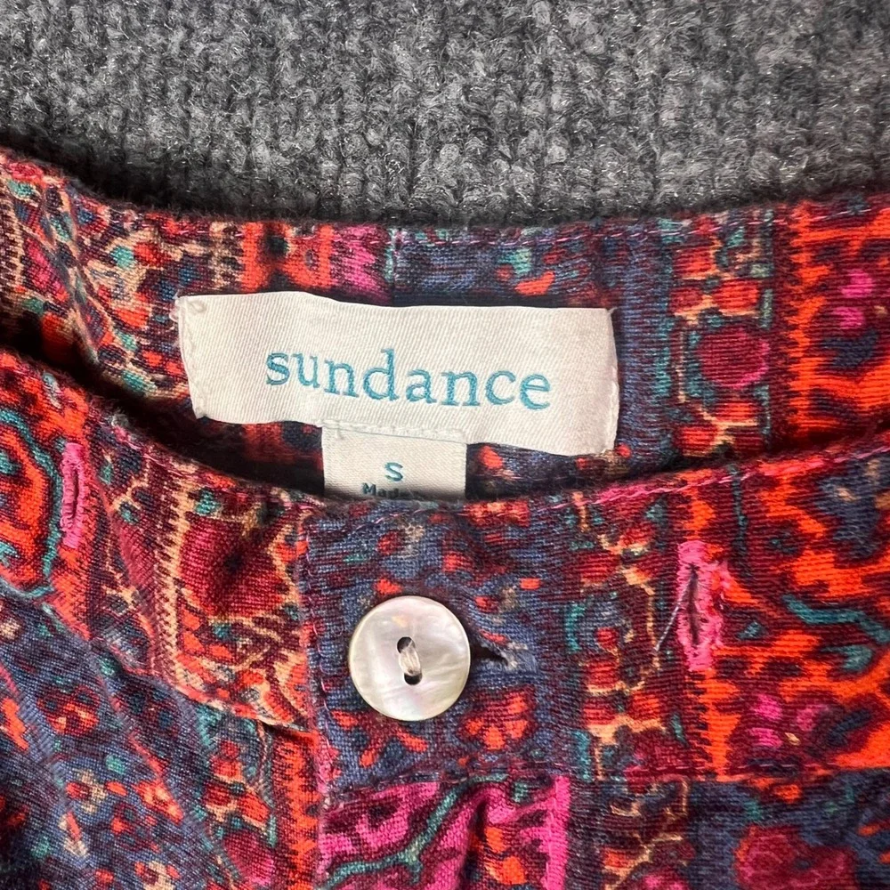 Sundance Shorts Womens S Multicolor Boho Linen Blend Paisley Print - Picture 6 of 8